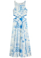 Never Fully Dressed Palma Elma Cotton-blend Midi Dress Cream