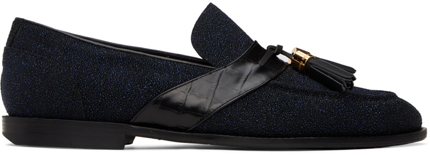 Human Recreational Services SSENSE Exclusive Navy Del Rey Loafers