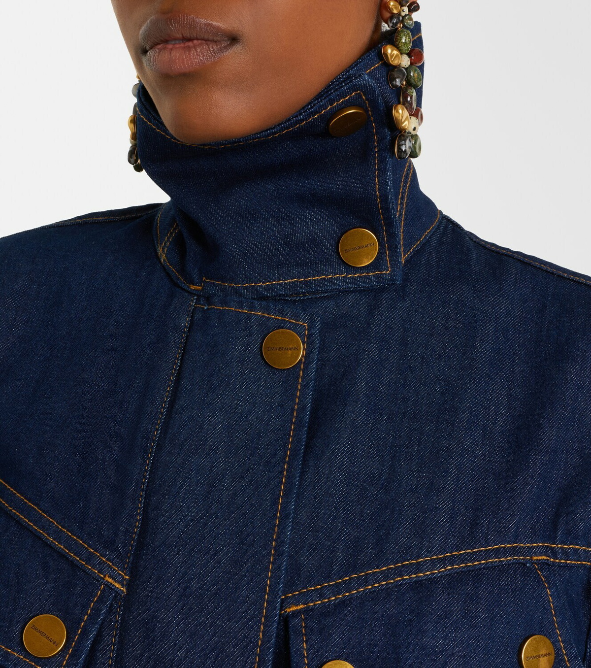 Zimmermann Luna belted denim minidress