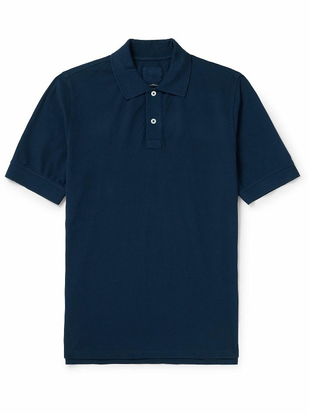 Photo: Drake's - Cotton-Piqué Polo Shirt - Blue