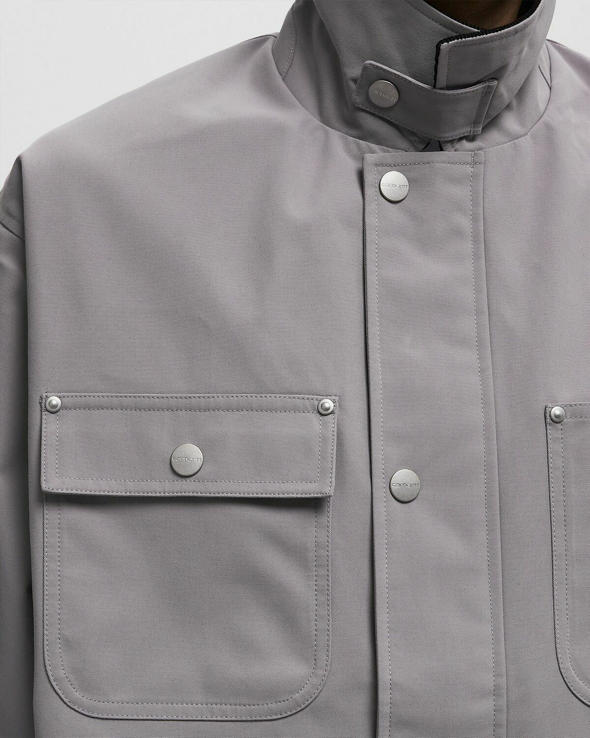 Carhartt WIP Clapton Jacket Grey Mens Windbreaker
