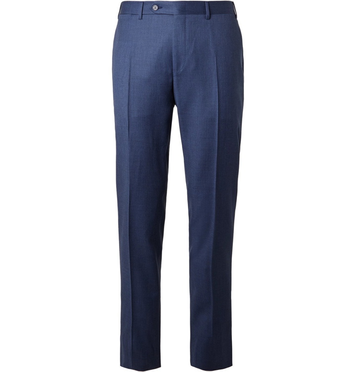 Photo: Canali - Slim-Fit Wool Suit Trousers - Blue