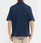 Acne Studios - Jef Camp-Collar Cotton-Terry Shirt - Navy