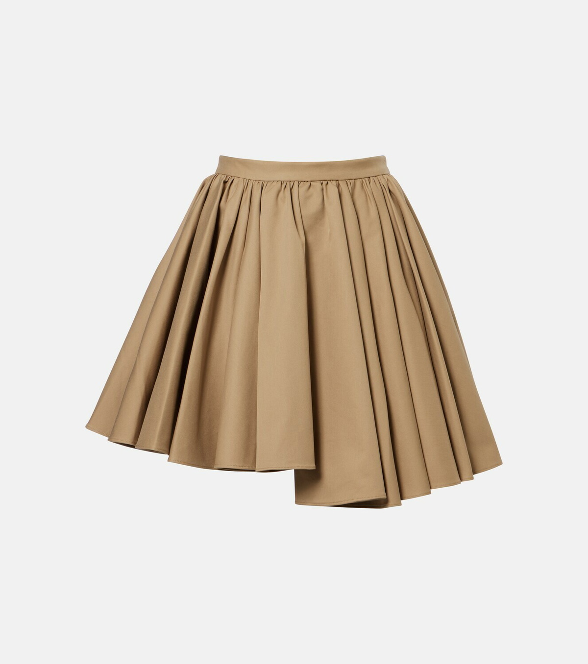 Self-Portrait Gathered cotton miniskirt