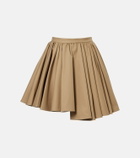 Self-Portrait Gathered cotton miniskirt