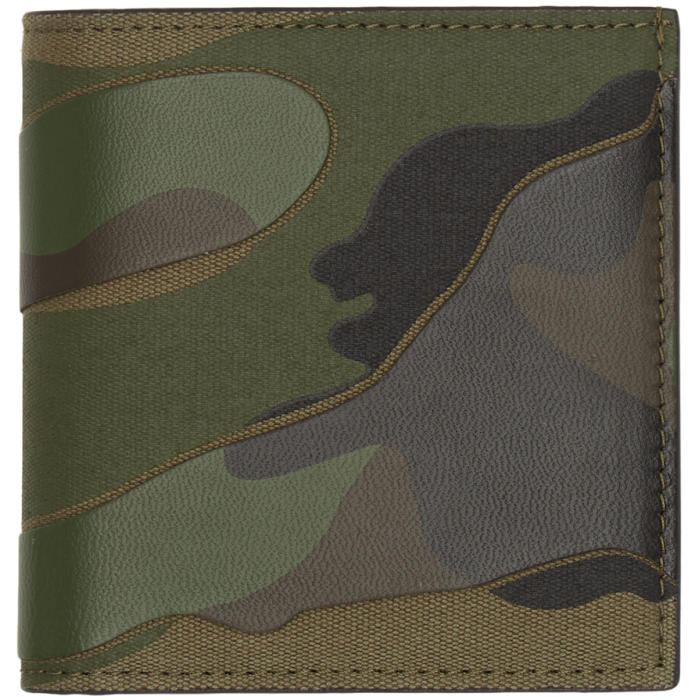 Photo: Valentino Green Valentino Garavani Camo Wallet 