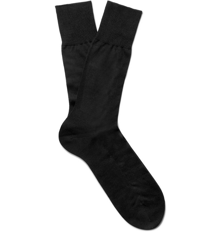 Photo: Falke - No. 4 Silk Socks - Black