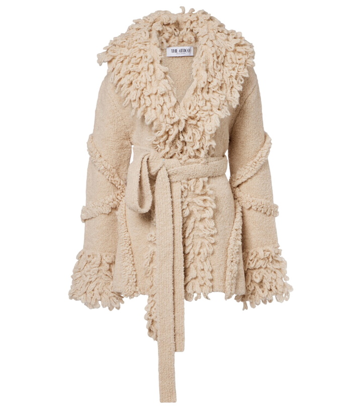 Photo: The Attico Fringed wool and cashmere-blend cardigan