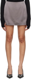 Peter Do Gray Zip Miniskirt
