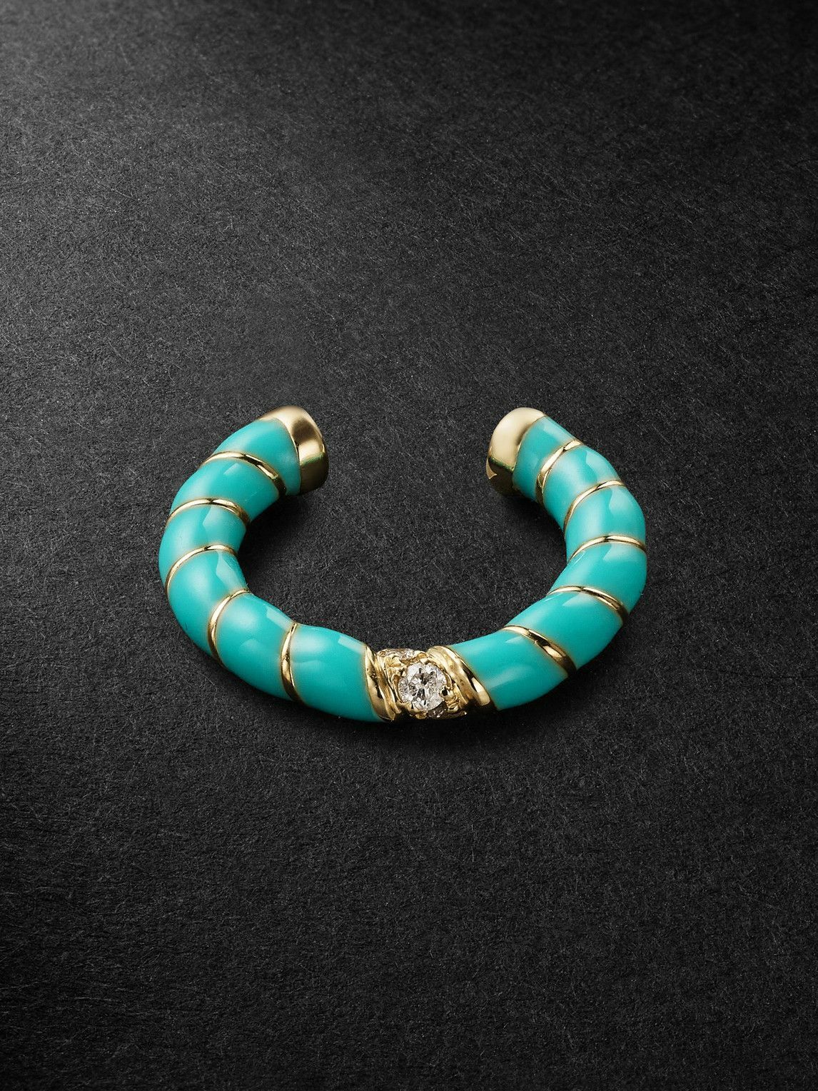 Yvonne Léon - Gold, Enamel and Diamond Ear Cuff