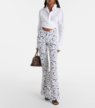 Jean Paul Gaultier Floral flared jeans