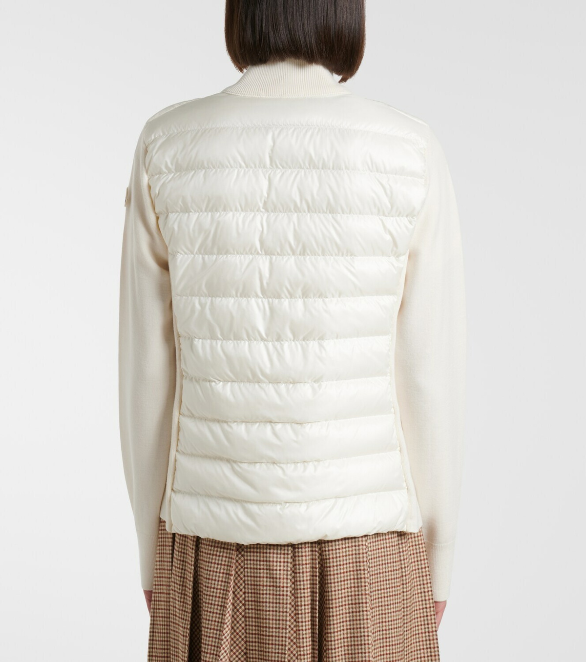 Moncler Down-paneled virgin wool cardigan