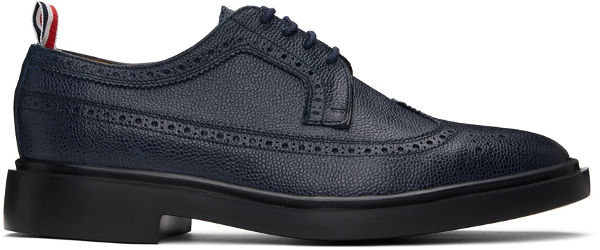 Photo: Thom Browne Navy Rubber Sole Longwing Brogues