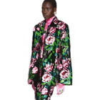 Richard Quinn Black Floral Embellished Jacket