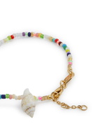 Anni LU Fiesta Shell 18kt Gold-plated Beaded Bracelet - Multicoloured 1 - One Size