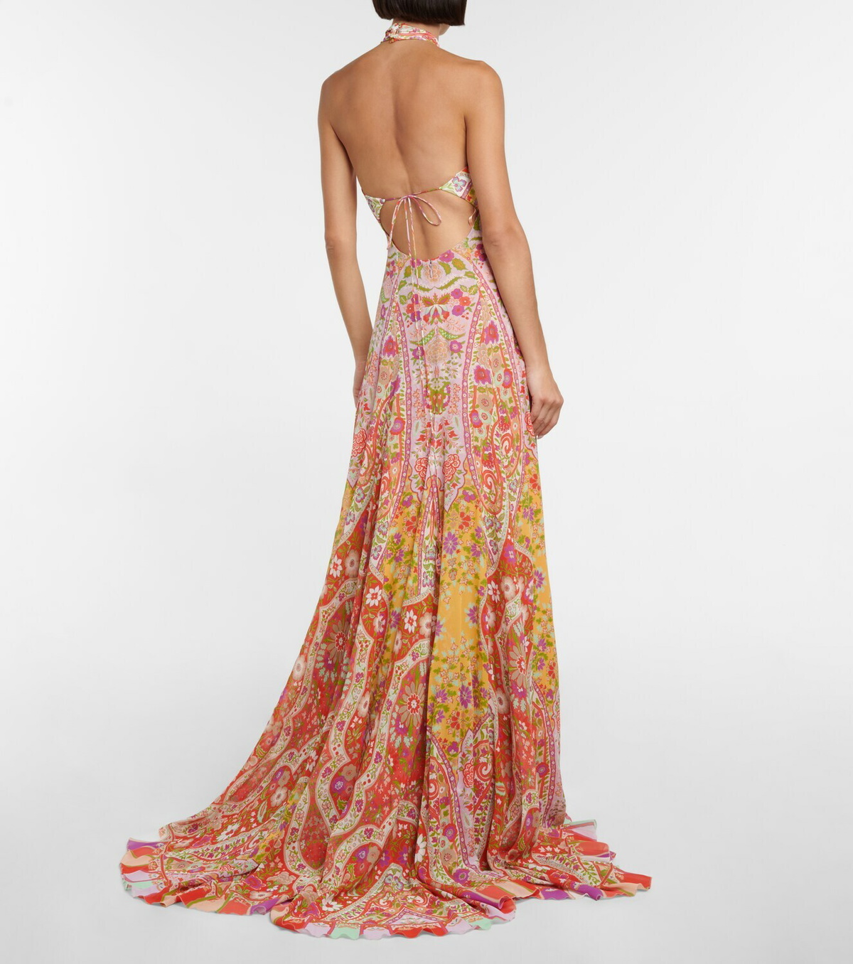 Etro - Printed cutout maxi dress Etro