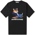 Maison Kitsuné Men's Dressed Fox Print Easy T-Shirt in Black