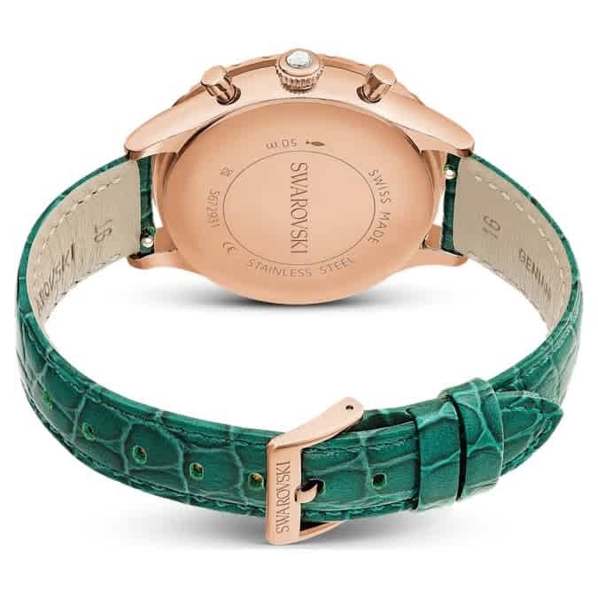 Swarovski Octea Chrono Quartz Crystal Green Dial Watch 5672931
