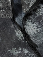 Stone Island - Mesh-Trimmed Logo-Appliquéd Camouflage-Print Shell Bomber Jacket - Gray