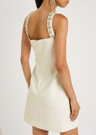 Huishan Zhang Eileen Crystal-embellished Crepe Mini Dress White