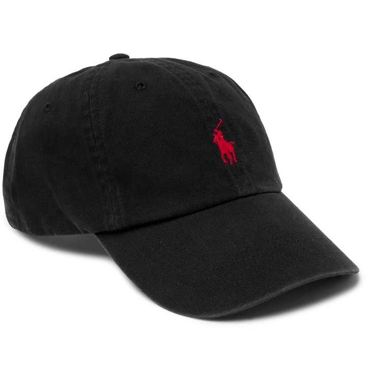 Photo: Polo Ralph Lauren - Logo-Embroidered Cotton-Twill Baseball Cap - Black