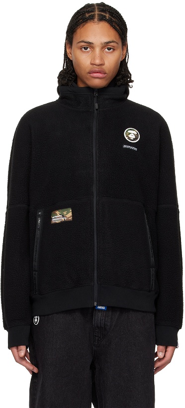 Photo: AAPE by A Bathing Ape Black Stand Collar Jacket