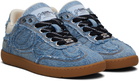 GANNI Blue 08 Denim Raw Edge Sneakers