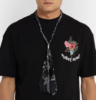 Palm Angels - Printed Bandana Cotton Necklace - Black