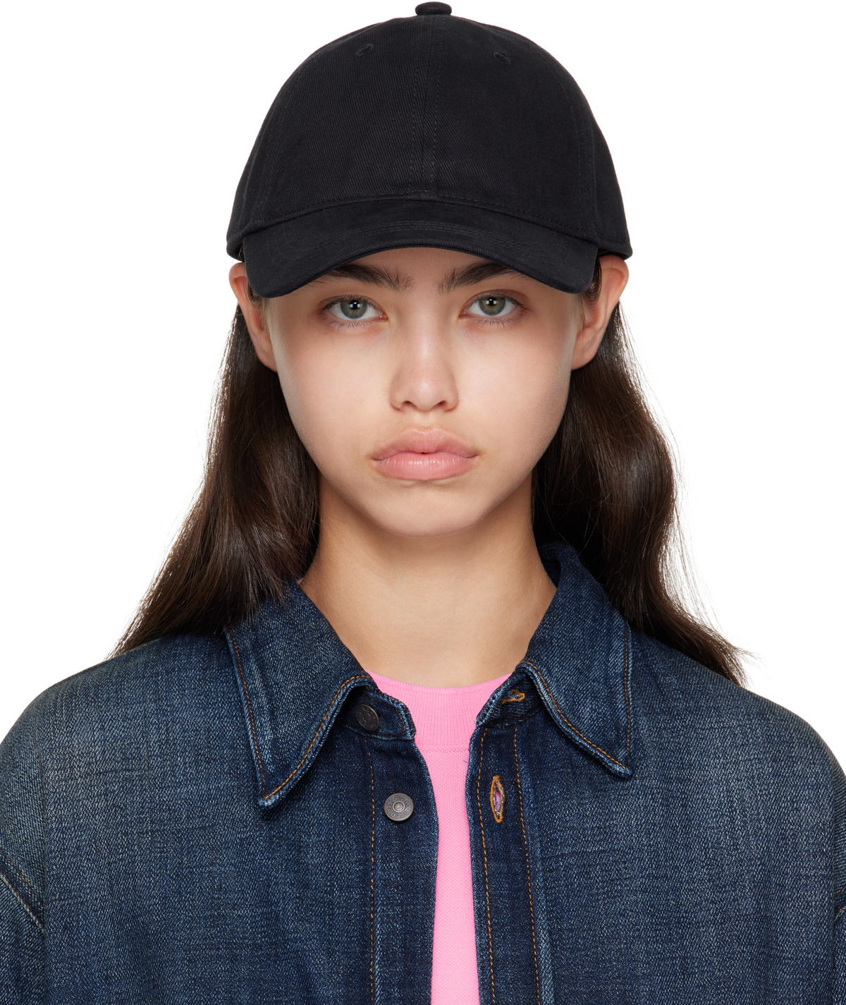 Acne Studios Black Twill Logo Cap