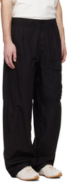 C.P. Company Black Micro-Reps Boxy Leg Pocket Lens Pants