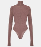 Alex Perry Crystal-embellished jersey bodysuit
