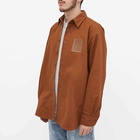 Raf Simons Men's Denim Overshirt in Dark Brown