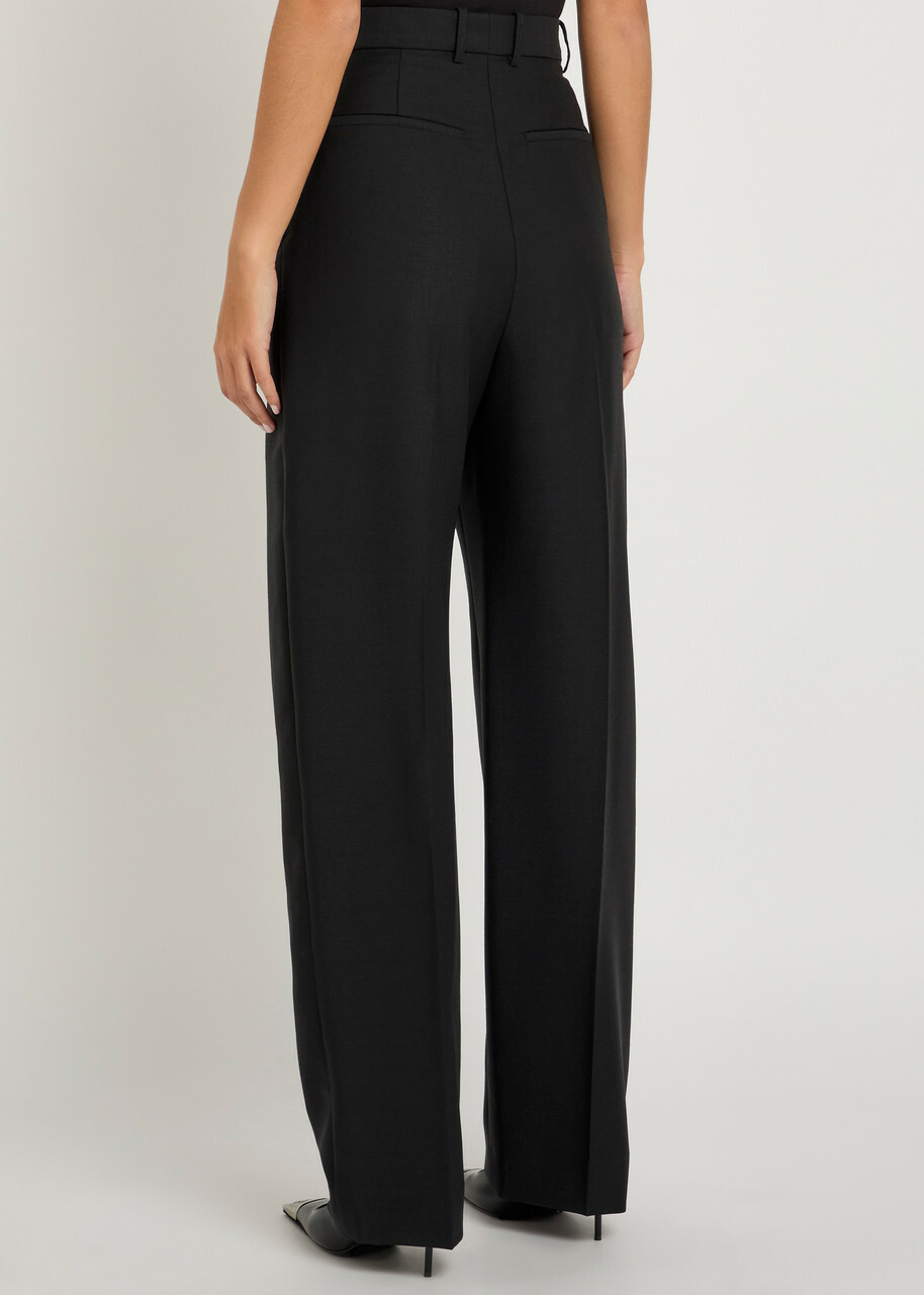 Wardrobe.nyc Straight-leg Mohair-blend Trousers Black
