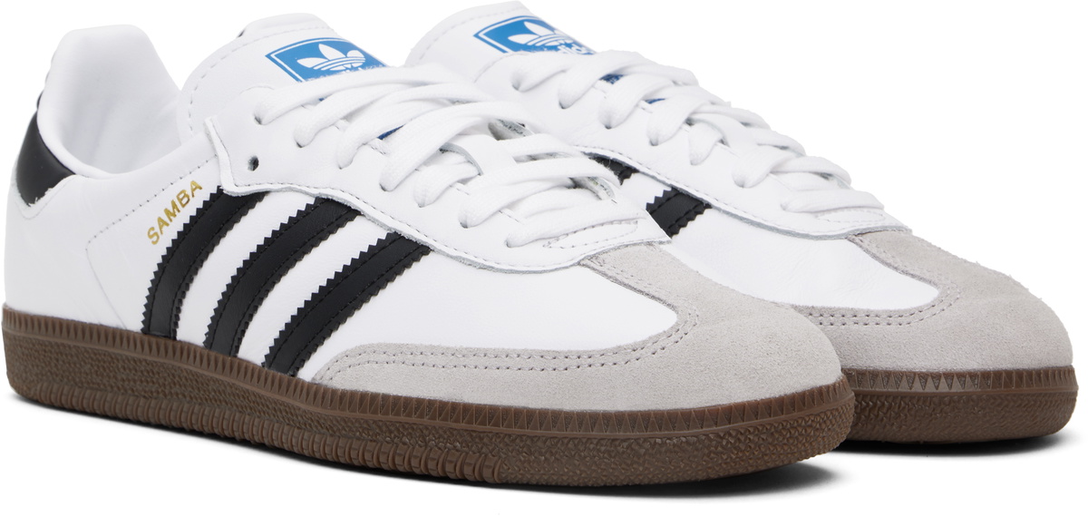 adidas Originals White & Black Samba OG Sneakers adidas Originals — free download