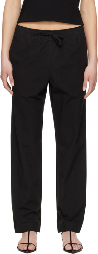 Photo: Nothing Written Black Cotton Drawstring Trousers