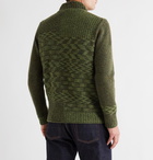 Inis Meáin - Merino Wool and Cashmere-Blend Mock-Neck Sweater - Green