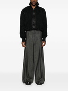 MLGA Black Chunky Knit Bomber Jacket