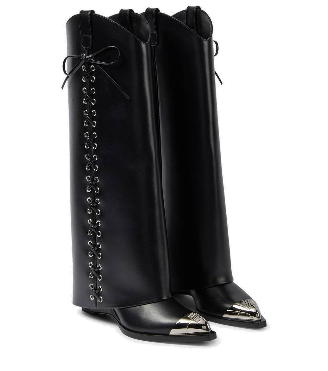 Givenchy shark lock discount knee high boots