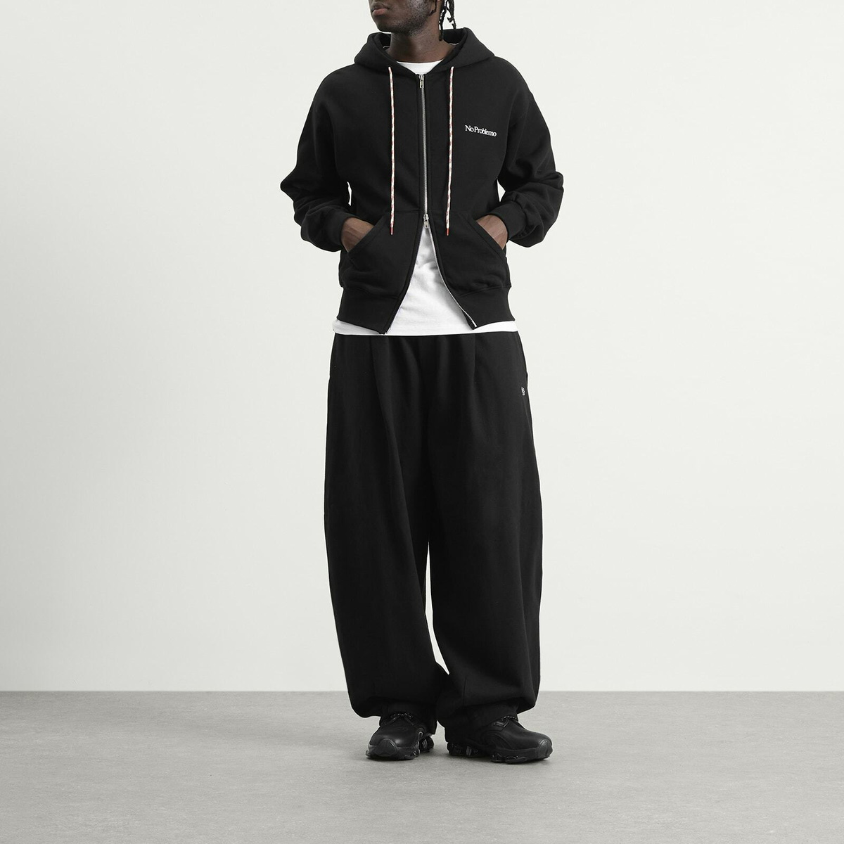 No Problemo Men's Mini Problemo Zip Hoodie in Black