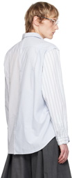 HODAKOVA White & Blue Striped Shirt