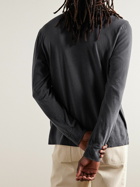 James Perse - Cotton and Linen-Blend Jersey Henley T-Shirt - Gray