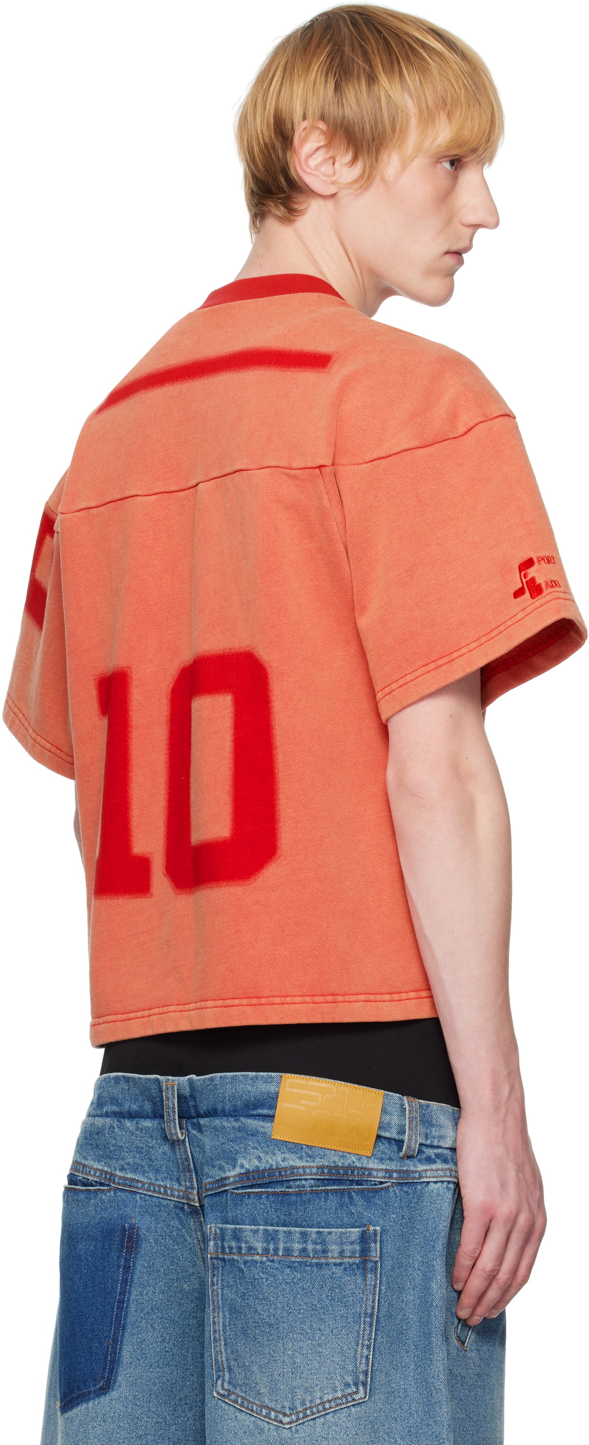 SPENCER BADU Red Washed Jersey T-shirt