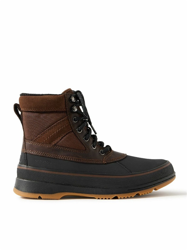 Photo: Sorel - Ankeny™ II Leather- and Suede-Trimmed Nylon and Rubber Boots - Brown