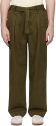 DOCUMENT Khaki Wide Pocket Trousers