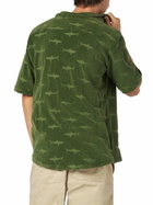 MC2 Saint Barth Man Military Green Terry Shirt Riviera