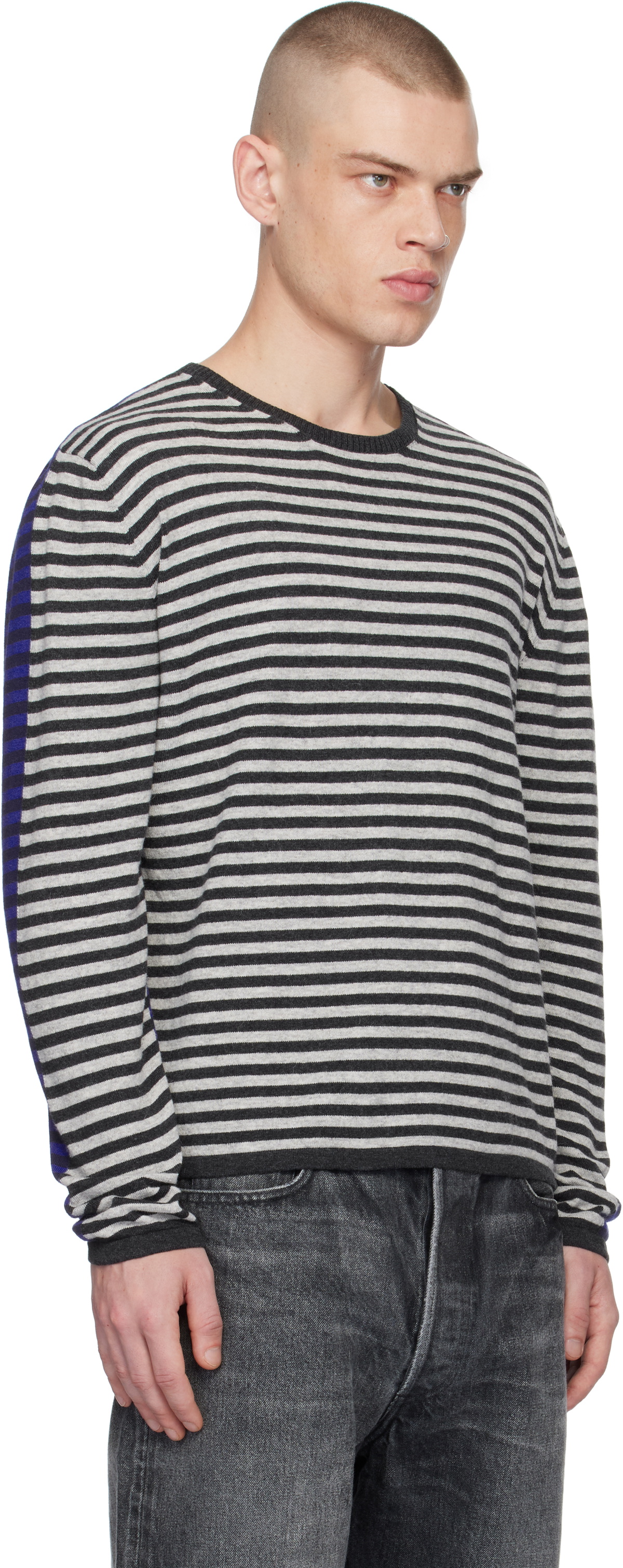 Gimaguas Gray & Black Boulder Stripe Sweater