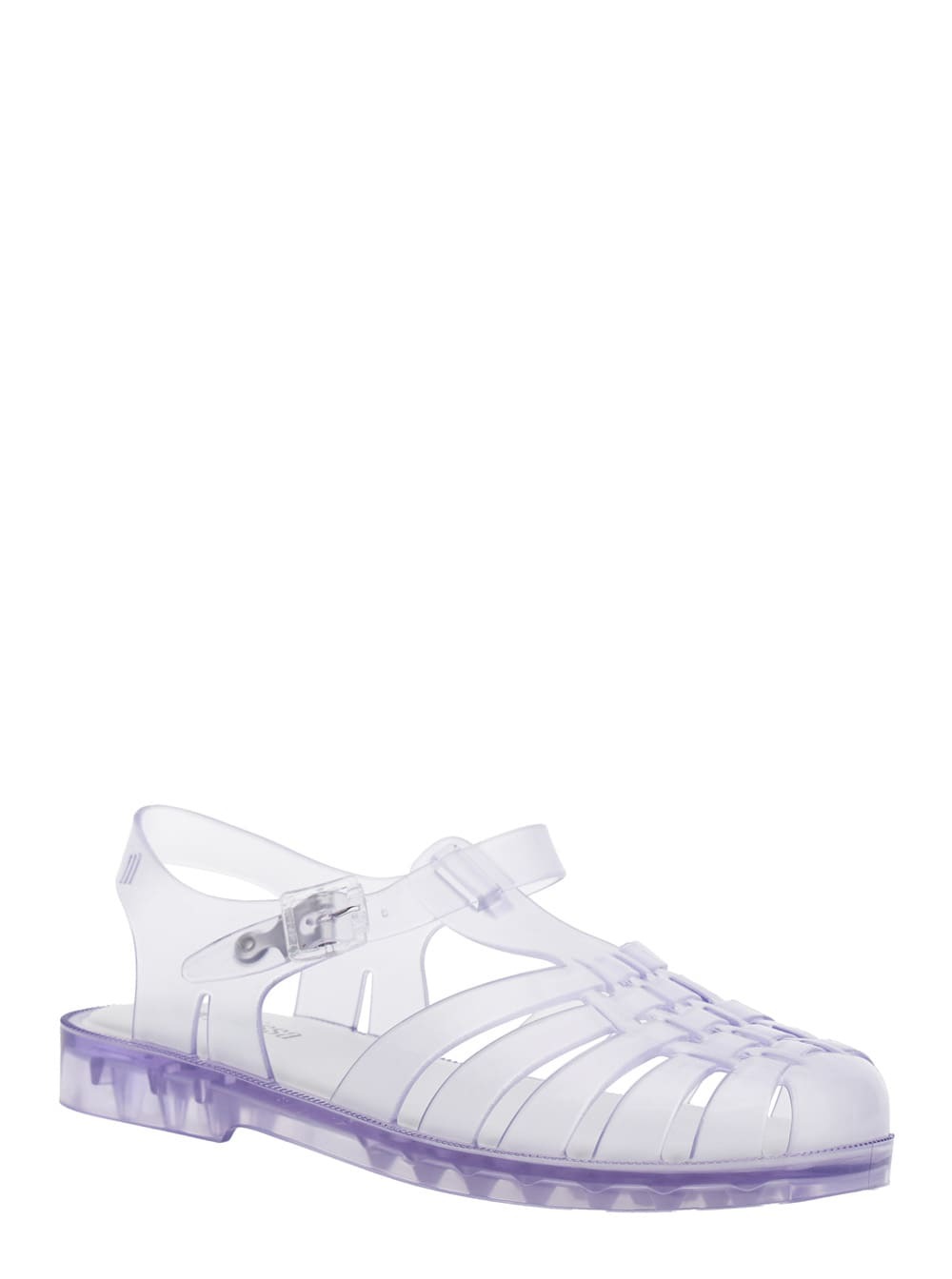 Melissa possession White Sandals With Cage Design And Adjustable Buckle Closure In Tech Fabric Woman