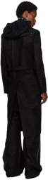 Rick Owens Black Fogpocket Lido Coat