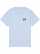 LOEWE - Logo-Embroidered Cotton-Jersey T-Shirt - Blue