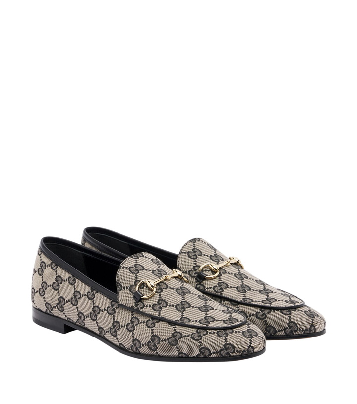Photo: Gucci Jordaan Horsebit GG canvas loafers